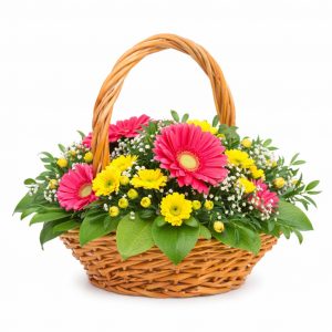Корзина с цветами «Радужная мечта»