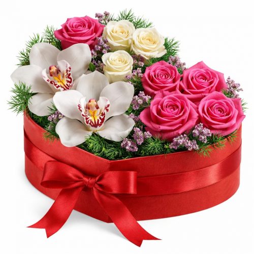 Цветы в коробке «Бризель»