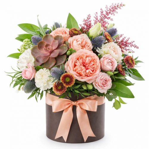 Цветы в шляпной коробке «Волшебный сад»