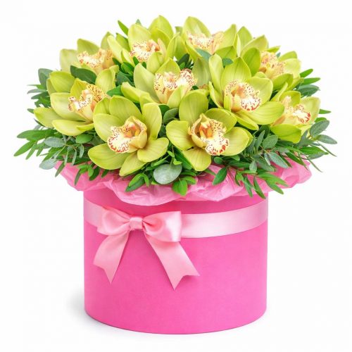 Цветы в шляпной коробке «Весенний сон»