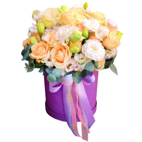 Цветы в шляпной коробке «Мираж»