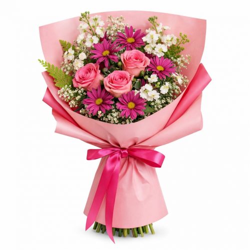 Букет «Розовый Рассвет»