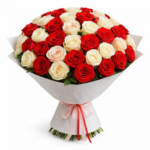 Букет цветов «Розовый шёпот»