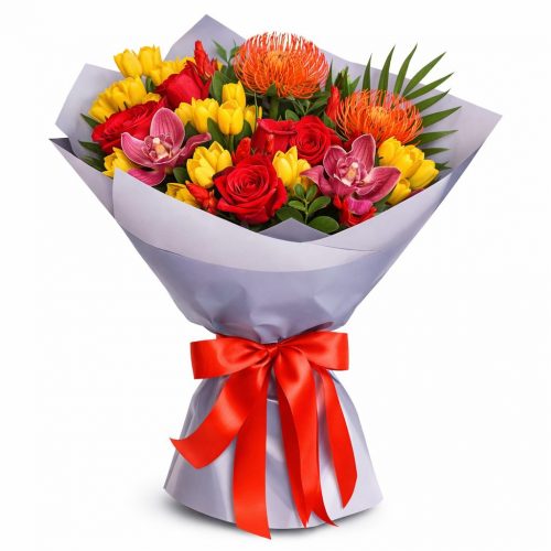 Букет цветов «Солнечный Вальс»