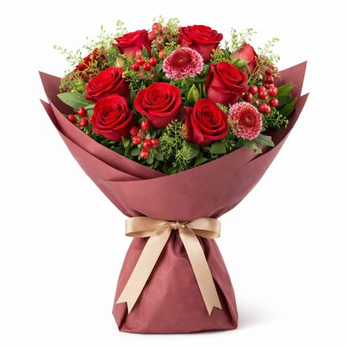 Цветочный букет «Фейерверк страсти»