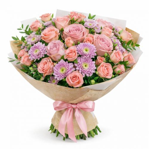 Цветочный букет «Сиреневый закат»